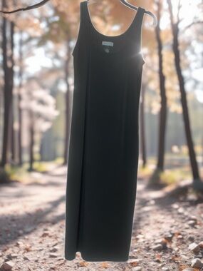 Sleeveless Black Midi Dress - Unbranded